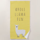 Search for llama beach towels Pattern