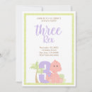 Recherche de three rex invitations Dinosaure