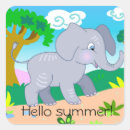 Search for cute cartoon elephant stickers Nature