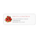 Search for poinsettias return address labels Red