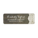 Search for wood lace return address labels Rustic