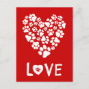 Search for paw print heart postcards Valentine