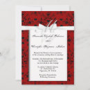 Search for black white red damask wedding invitations Classic