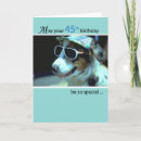 Search for funny 45th birthday cards Dog