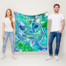 Search for digital painting fleece blankets Green