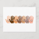 Search for diversity horizontal postcards Hands