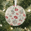 Search for mistletoe ornaments Red and green