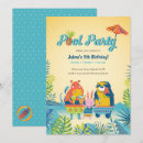 Search for cute pool party invitations Animals