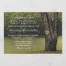 Search for oak tree wedding invitations Carved initials