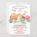 Recherche de rouge de tracteur invitations D'anniversaire de ferme