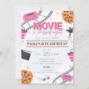 Search for girls movie night invitations Backyard movie party