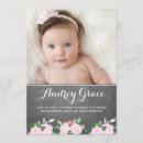 Recherche de naissance noire rose de bébé invitations Floral