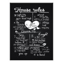 Search for house rules posters Black and white