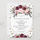 Search for marsala rehearsal dinner invitations Watercolor