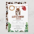 Search for little cowboy baby shower invitations Rustic