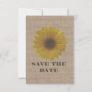 Search for burlap save the dates Sunflower