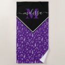Search for music beach towels Pattern