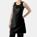 Search for black and gold monogram aprons Employee