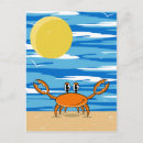 Recherche de illustration de crabe cartes postales Fruits de mer