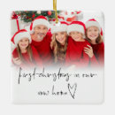Search for new year ornaments First christmas