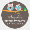 Search for pink owls stickers For kids