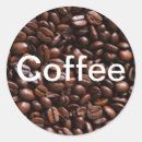Recherche de grains de café autocollants Haricot