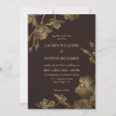 Search for chocolate brown and gold invitations Couple