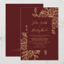 Search for maroon and gold wedding invitations Bride