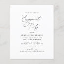 Search for romantic engagement party invitations Black and white
