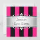 Search for pink and silver sweet 16 invitations Pretty