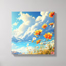 Search for poppy field canvas prints Sky