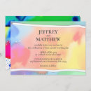 Search for rainbow wedding invitations Mr and mr