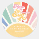 Recherche de retro rainbow autocollants Baby shower ensoleillé