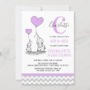 Search for purple and grey invitations Elephant