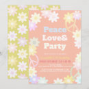 Search for peace love party invitations Pink