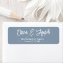 Search for cursive return address labels Dusty blue