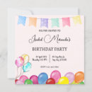 Search for watercolor balloons invitations Boho