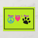Search for paws postcards Peace