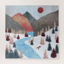 Search for winter fox puzzles Snow