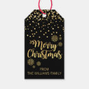 Search for snowflake gift tags Gold