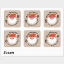 Search for cartoon santa claus stickers Red