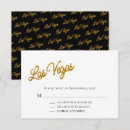 Search for vegas wedding rsvp cards Black