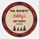 Search for lumberjack baby shower stickers Plaid