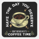 Search for funny coffee stickers Black
