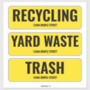 Recherche de poubelles autocollants Jaune
