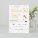 Recherche de 50 ans mariage anniversaire invitations Feuille d'or