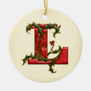 Search for letter l ornaments Initial