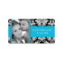 Search for turquoise and black return address labels Vintage