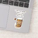 Search for love you a latte stickers Kawaii