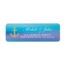Search for gold anchor return address labels Watercolor